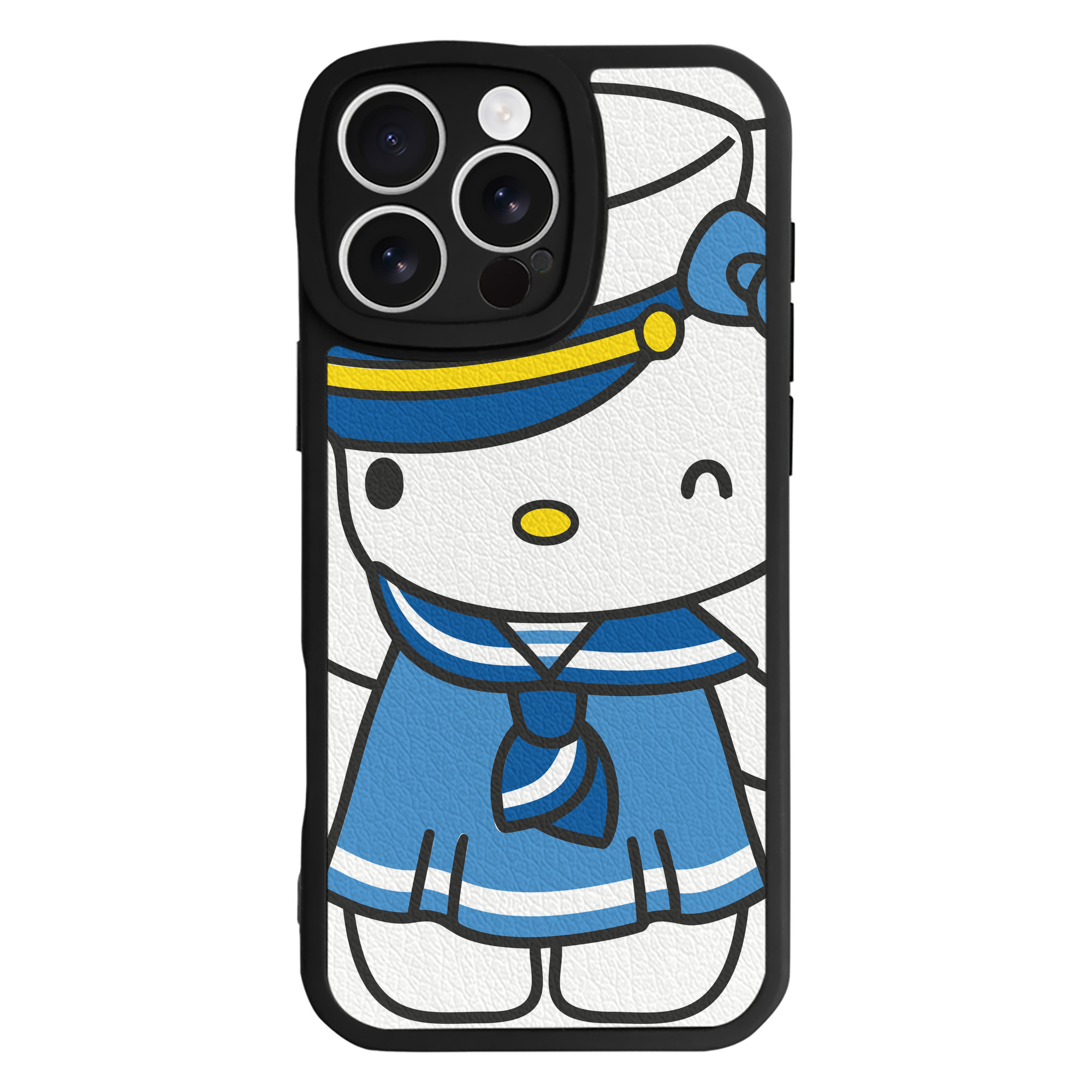 （画像用） Hello Kitty ハローキティ 【iPhone 16シリーズ対応】シリコンスマホケース（レザー調） 材質：シリコン